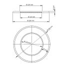 Ø 120 mm Rosace - Gris fonte