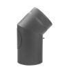 Ø 130 mm - Bogen 45° mit Tür Gussgrau