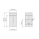 Ø 130 mm - Ofenrohr 25 cm mit Drosselklappe Gussgrau