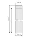 Ø 130 mm Tube droit 100 cm - Gris fonte