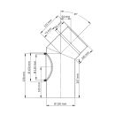 Ø 150 mm Coude à 45 ° avec trappe - Gris fonte