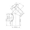 Ø 150 mm Coude à 45 ° avec trappe - Gris fonte
