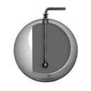 Ø 160 mm Tube droit 25 cm avec Clé de tirage - Gris fonte