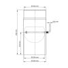 Ø 160 mm Tube droit 25 cm avec Clé de tirage - Gris fonte