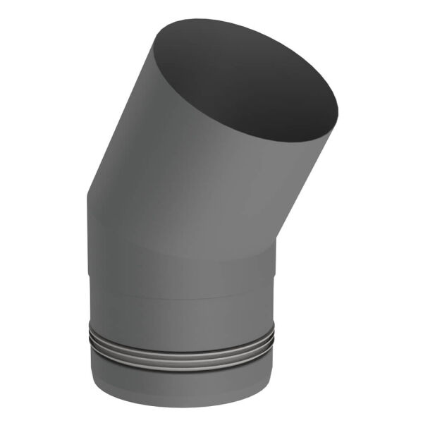 Tuyau de poêle Elargissement avec rosace Ø 80 mm > Ø 150 mm émaillé