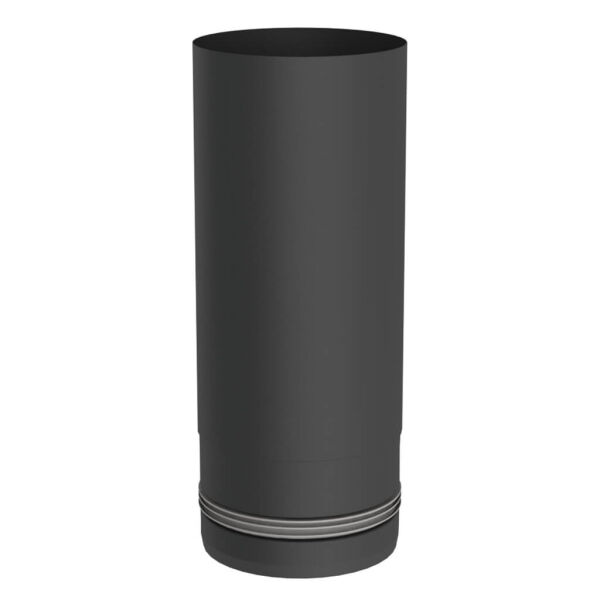 Tuyau de poêle à granulés Coude capsulaire Muffe 100 mm Noir